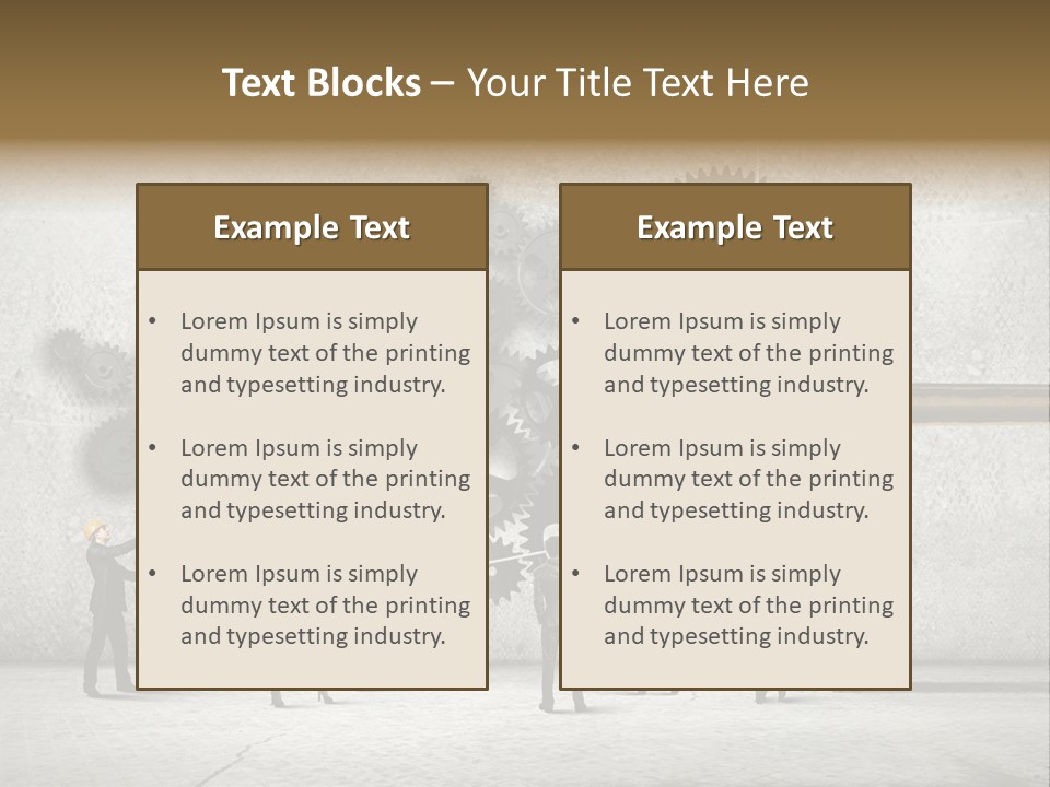 Determination Cog Unity PowerPoint Template