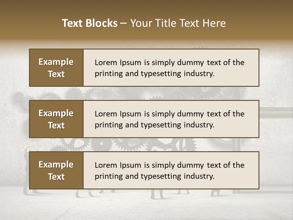 Determination Cog Unity PowerPoint Template