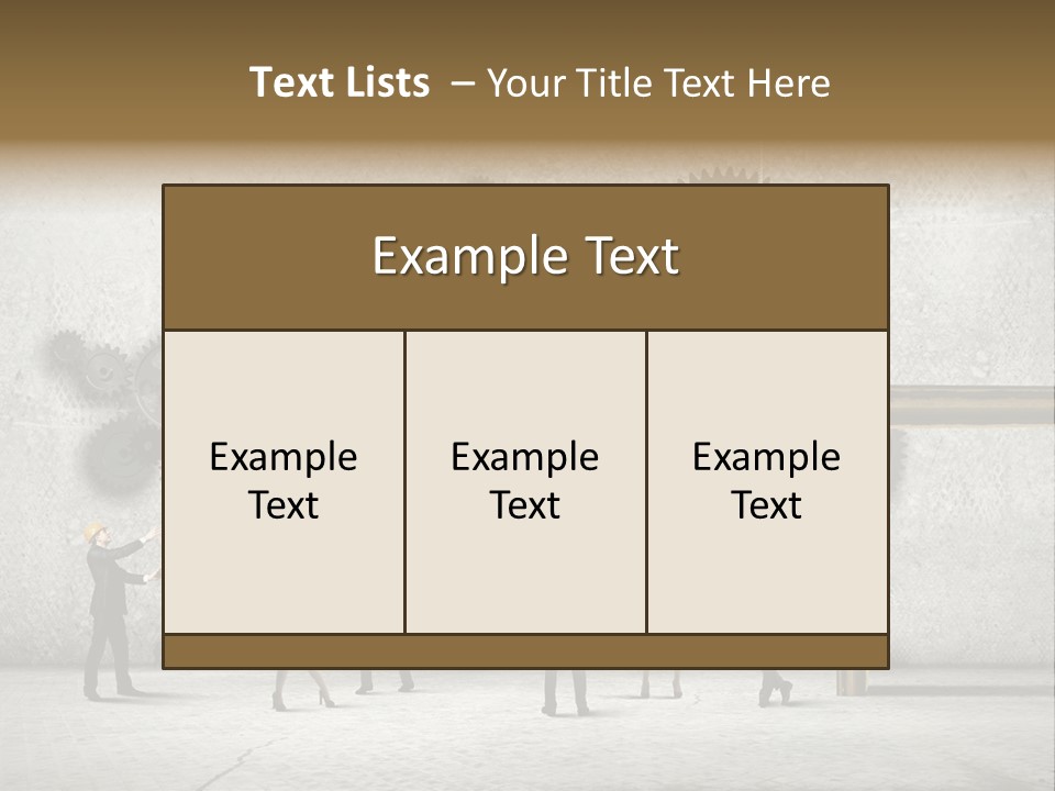 Determination Cog Unity PowerPoint Template