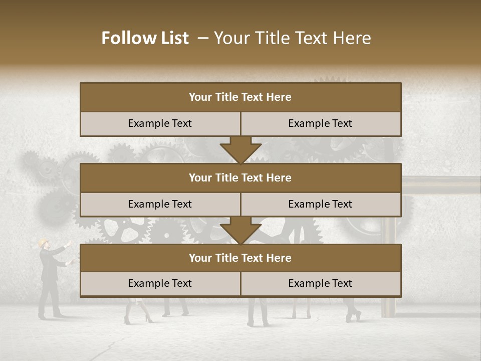 Determination Cog Unity PowerPoint Template