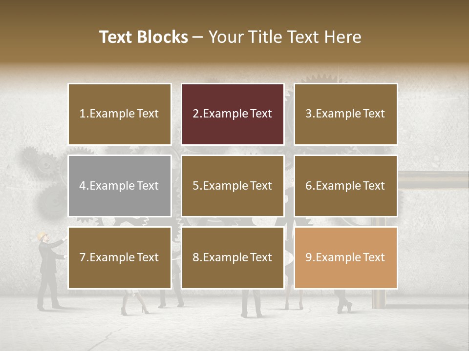 Determination Cog Unity PowerPoint Template