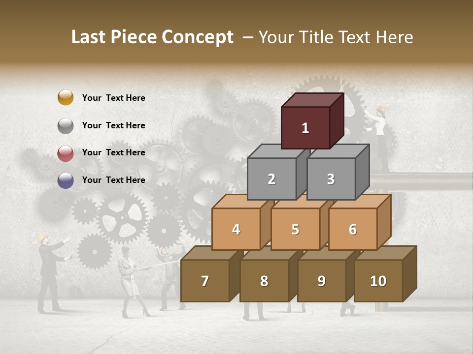 Determination Cog Unity PowerPoint Template