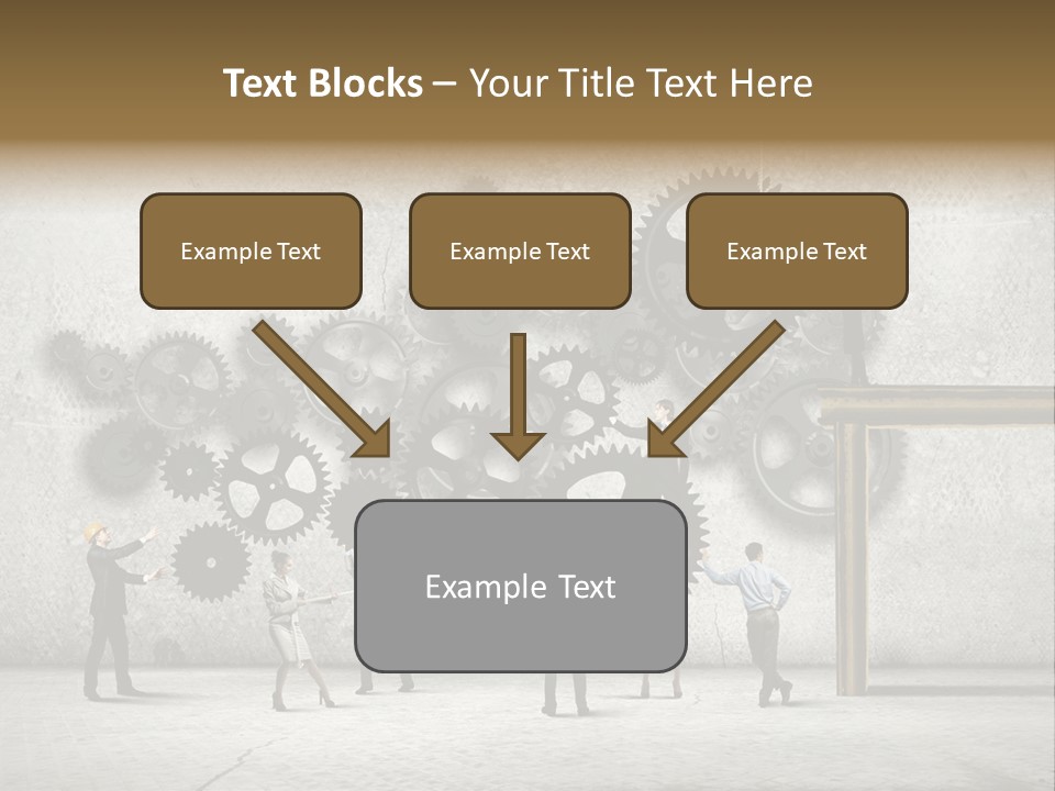Determination Cog Unity PowerPoint Template