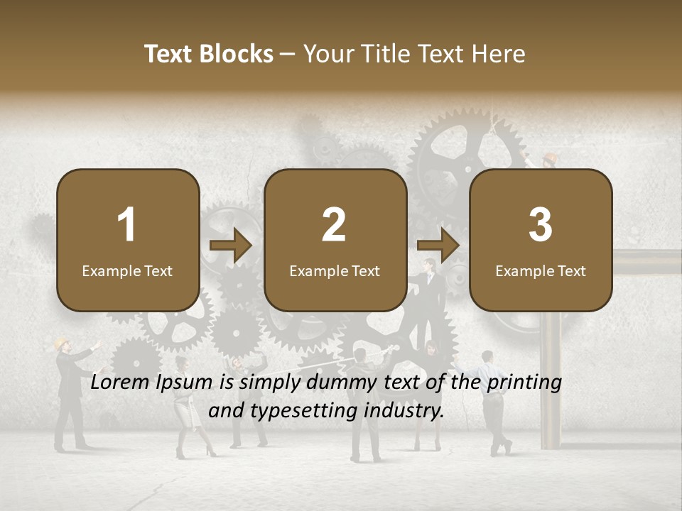 Determination Cog Unity PowerPoint Template