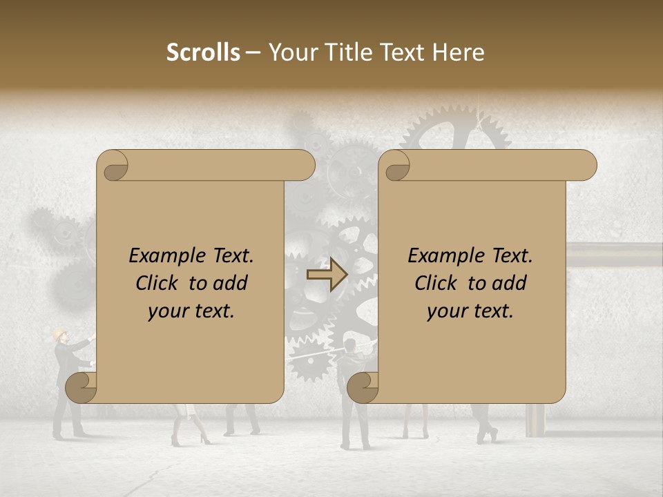 Determination Cog Unity PowerPoint Template