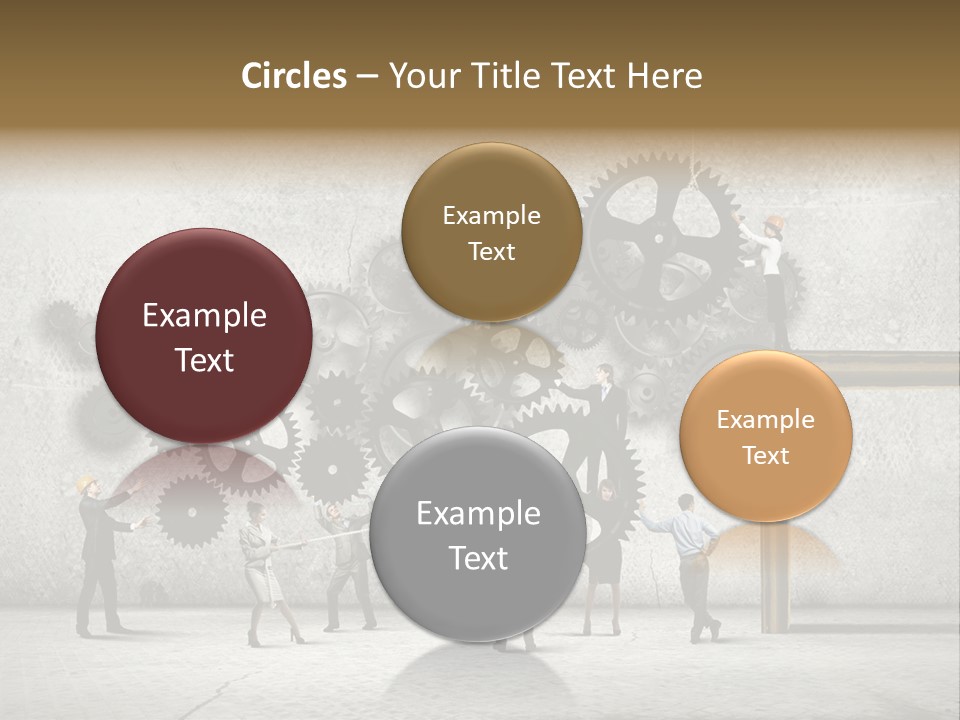 Determination Cog Unity PowerPoint Template