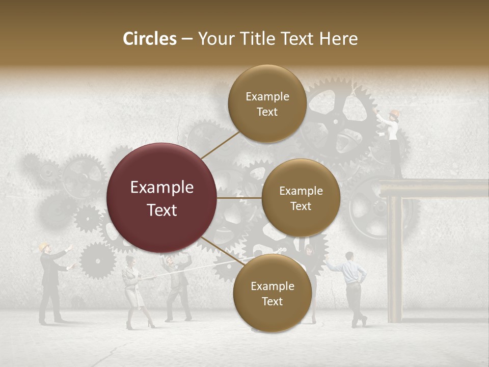 Determination Cog Unity PowerPoint Template