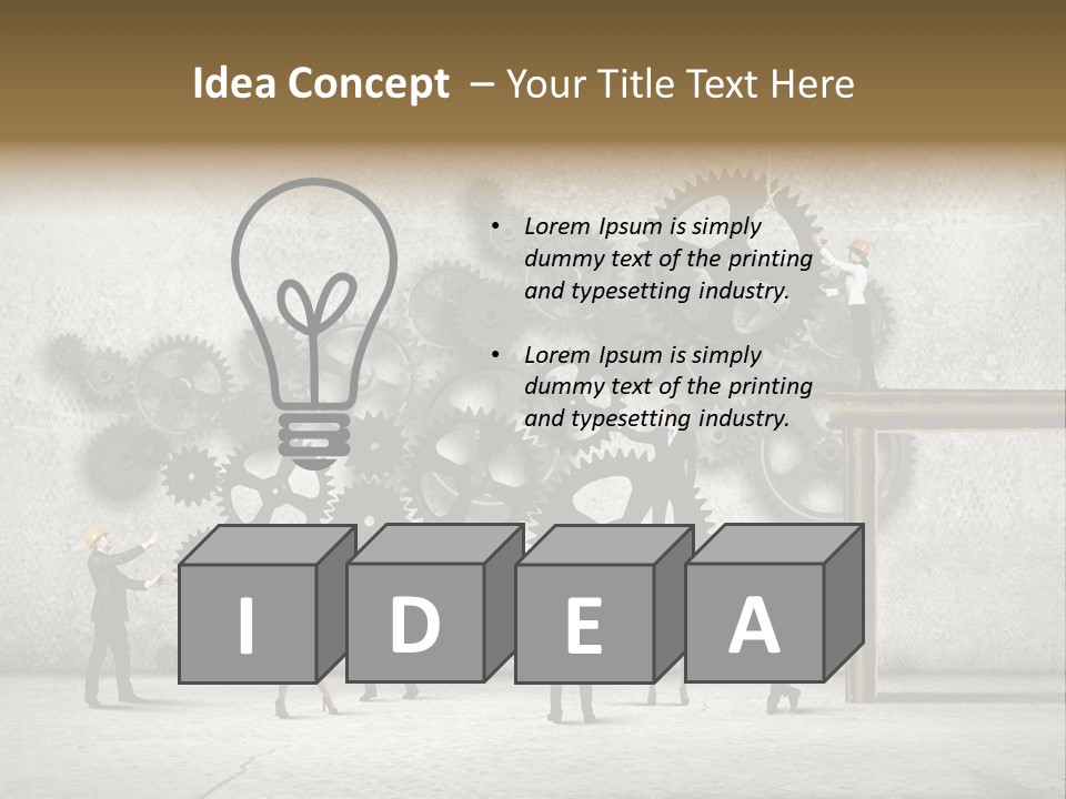 Determination Cog Unity PowerPoint Template