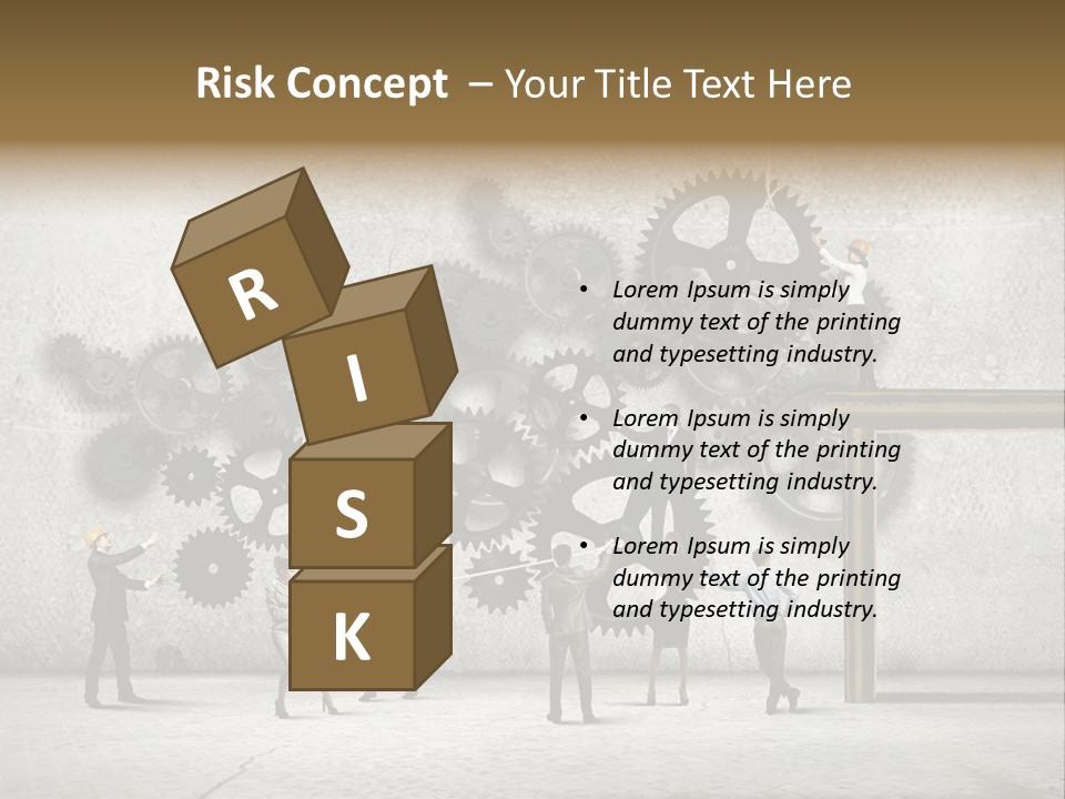 Determination Cog Unity PowerPoint Template