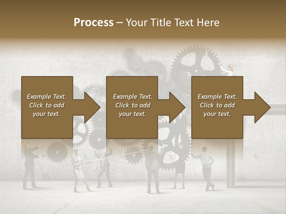 Determination Cog Unity PowerPoint Template