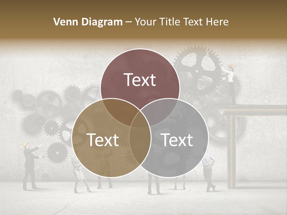 Determination Cog Unity PowerPoint Template