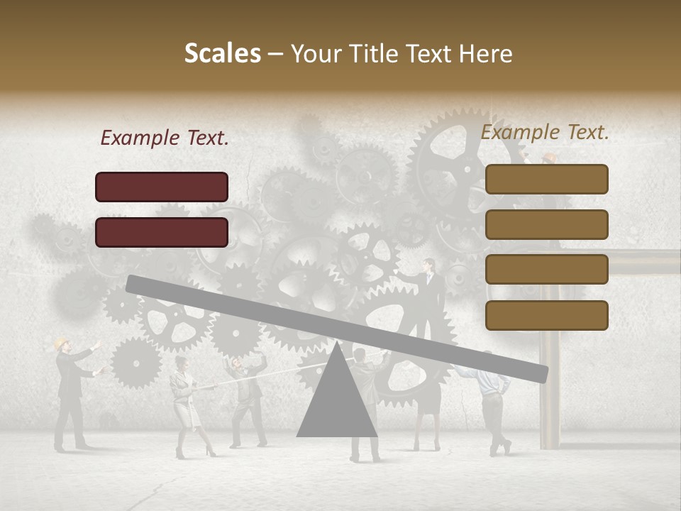 Determination Cog Unity PowerPoint Template