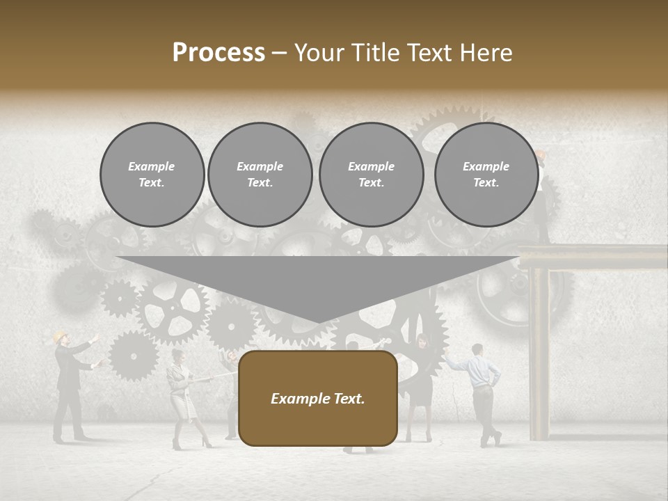 Determination Cog Unity PowerPoint Template