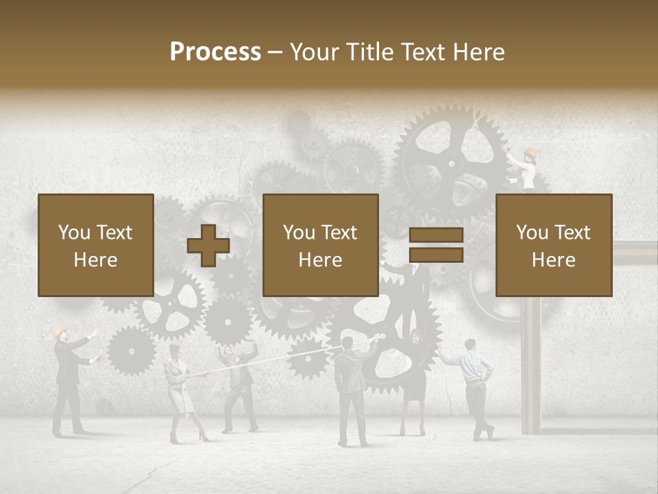 Determination Cog Unity PowerPoint Template