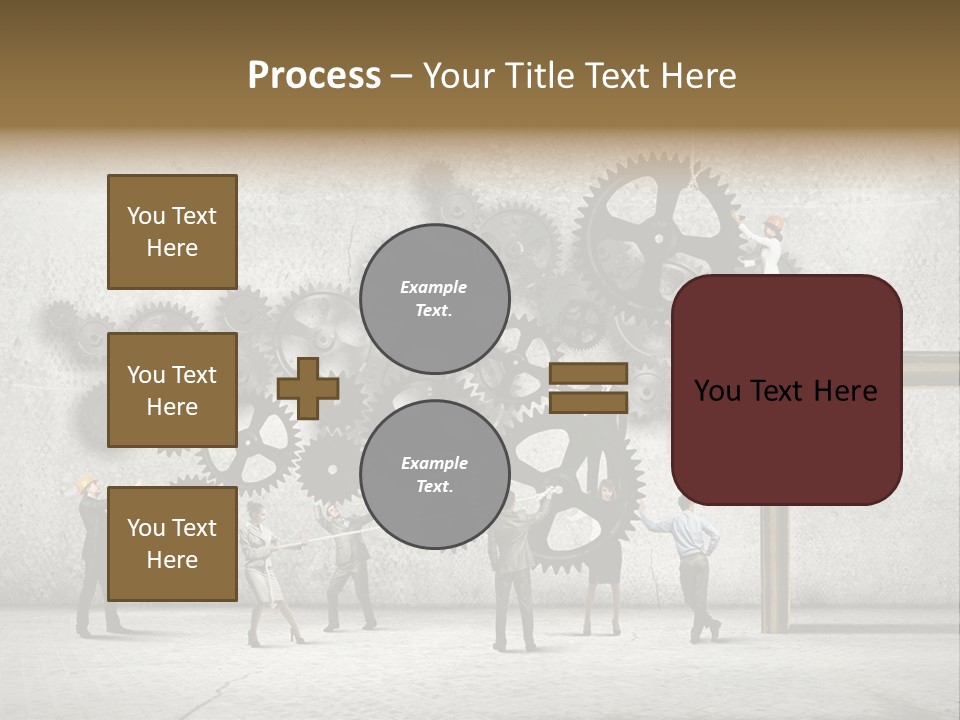 Determination Cog Unity PowerPoint Template