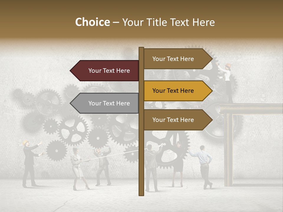 Determination Cog Unity PowerPoint Template