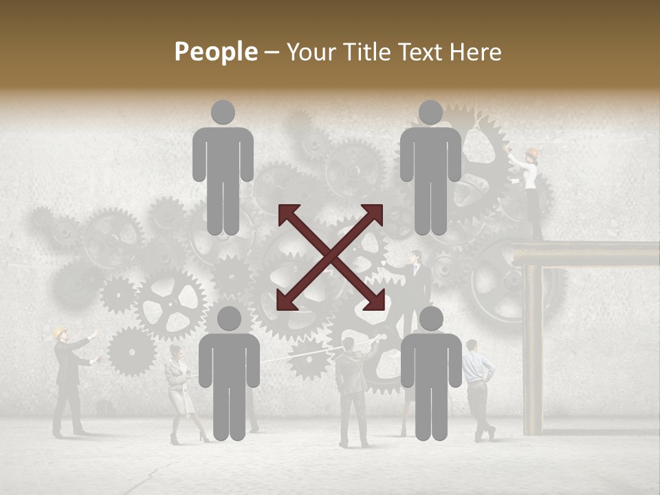 Determination Cog Unity PowerPoint Template