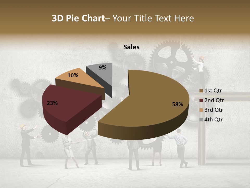 Determination Cog Unity PowerPoint Template