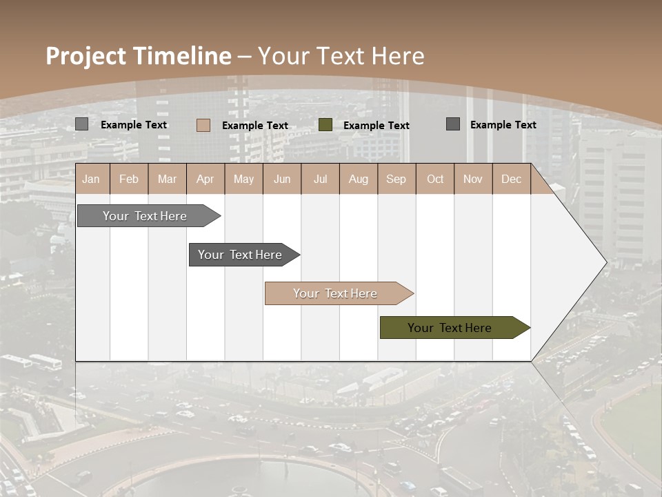 An Aerial View Of A City With A Fountain PowerPoint Template