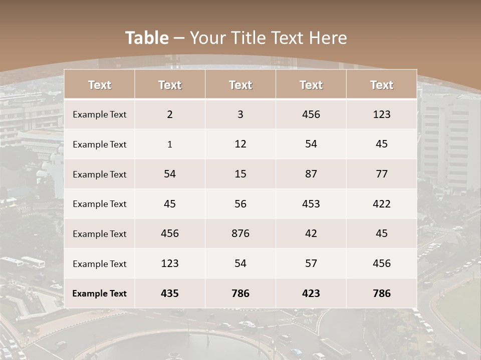 An Aerial View Of A City With A Fountain PowerPoint Template