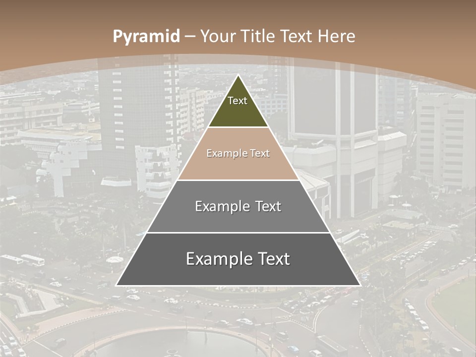An Aerial View Of A City With A Fountain PowerPoint Template