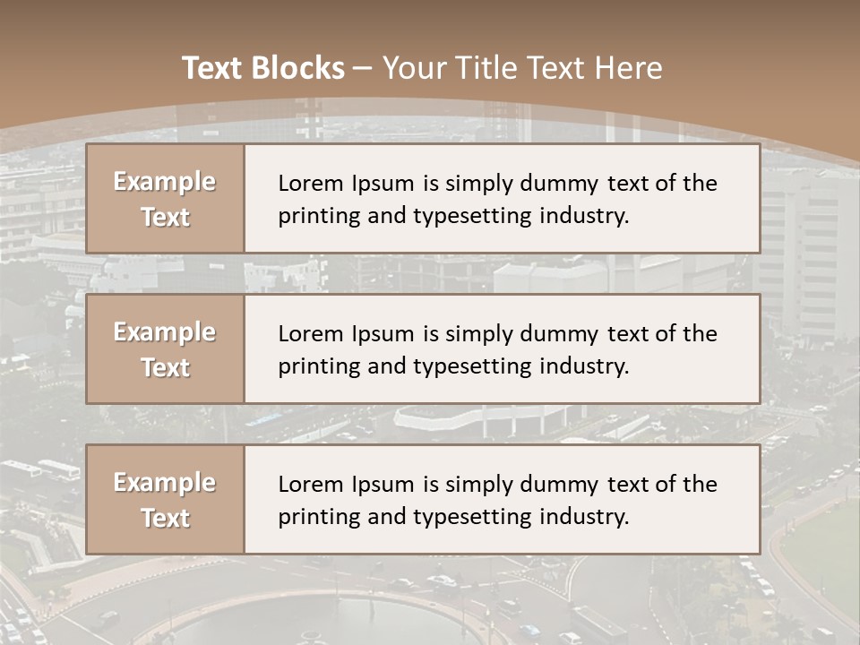 An Aerial View Of A City With A Fountain PowerPoint Template