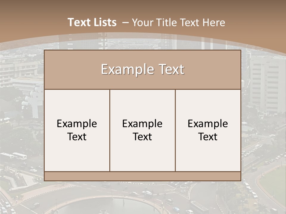 An Aerial View Of A City With A Fountain PowerPoint Template