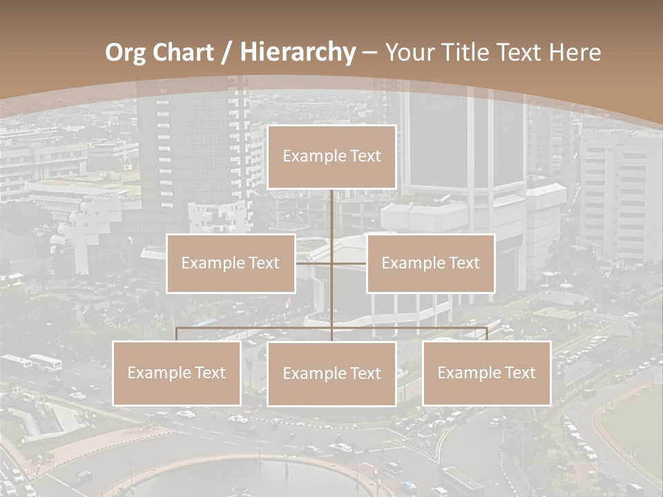 An Aerial View Of A City With A Fountain PowerPoint Template