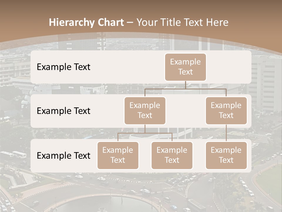An Aerial View Of A City With A Fountain PowerPoint Template