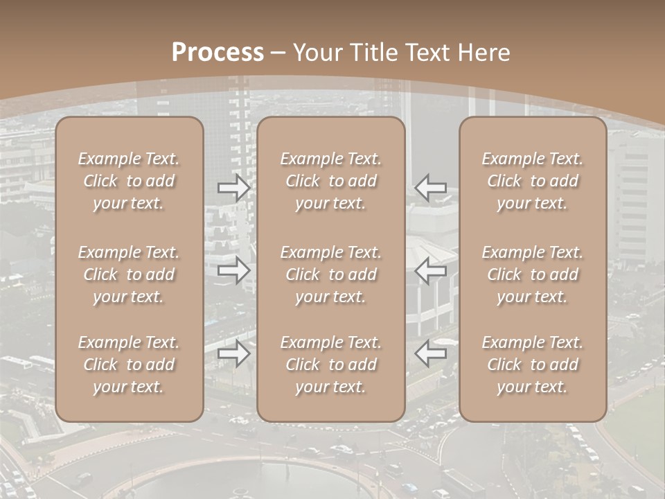 An Aerial View Of A City With A Fountain PowerPoint Template