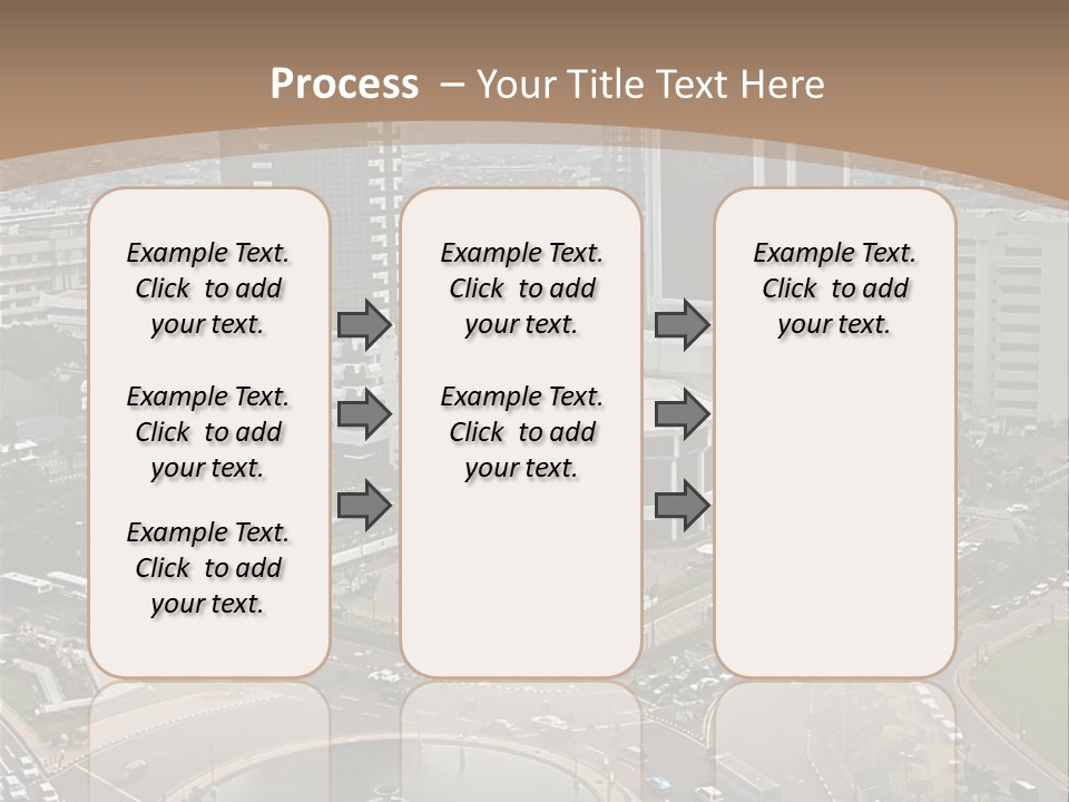 An Aerial View Of A City With A Fountain PowerPoint Template
