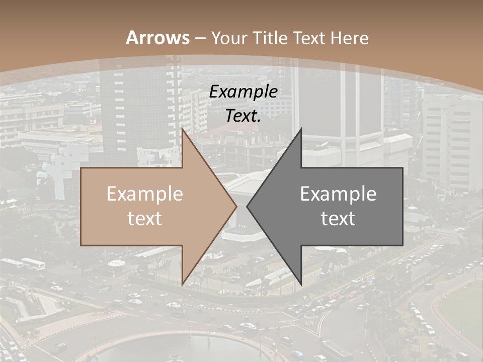 An Aerial View Of A City With A Fountain PowerPoint Template