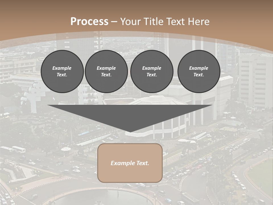 An Aerial View Of A City With A Fountain PowerPoint Template