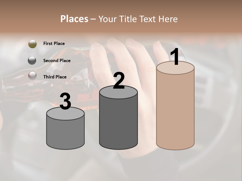 Bottle Closeup Holding PowerPoint Template