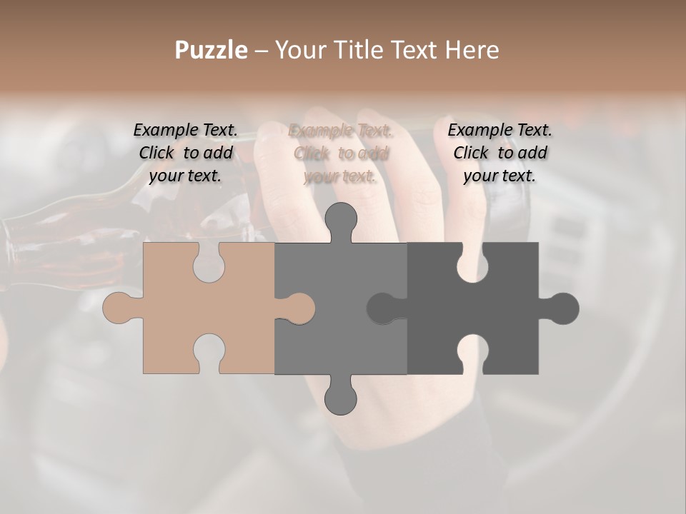 Bottle Closeup Holding PowerPoint Template