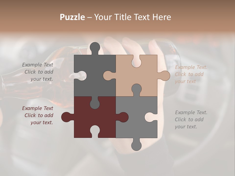 Bottle Closeup Holding PowerPoint Template