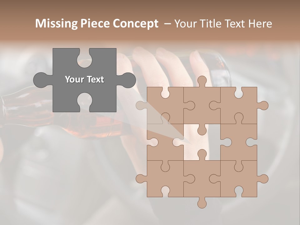 Bottle Closeup Holding PowerPoint Template