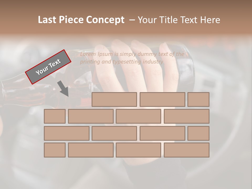 Bottle Closeup Holding PowerPoint Template