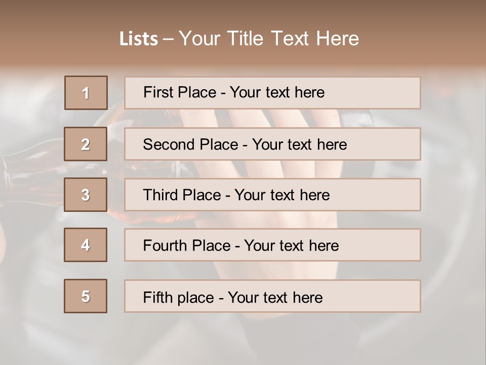 Bottle Closeup Holding PowerPoint Template