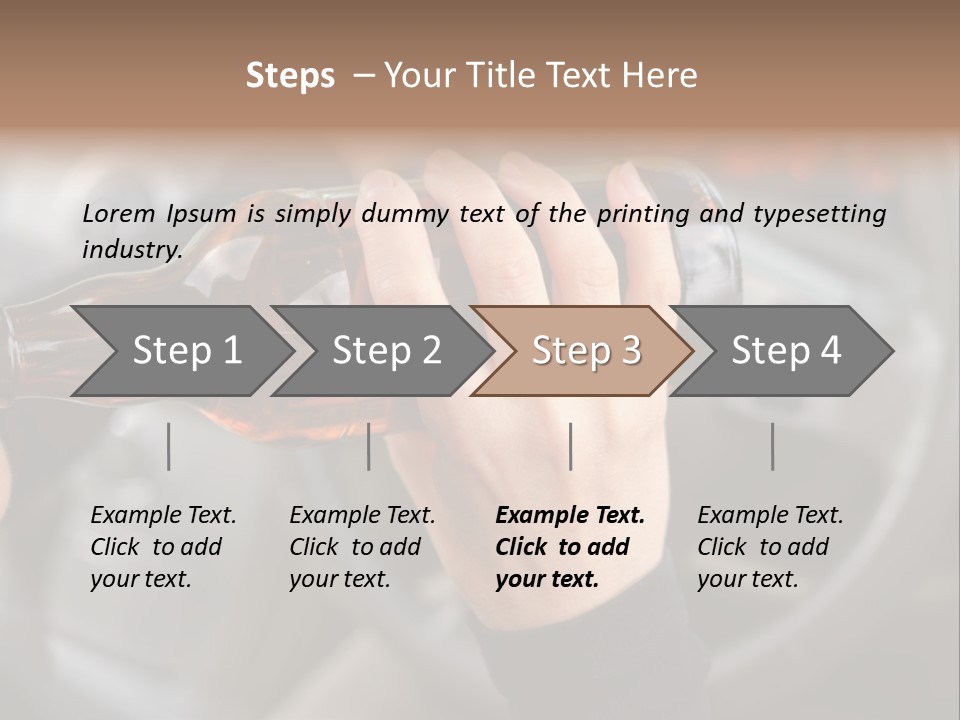 Bottle Closeup Holding PowerPoint Template