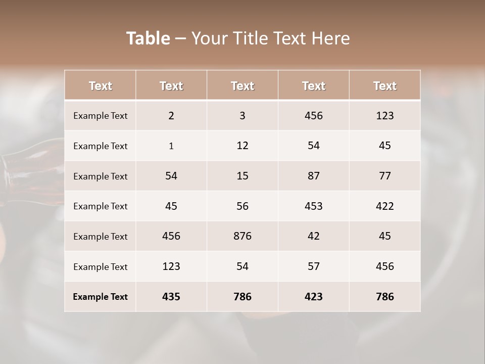 Bottle Closeup Holding PowerPoint Template