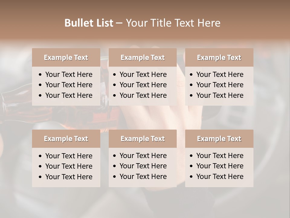 Bottle Closeup Holding PowerPoint Template