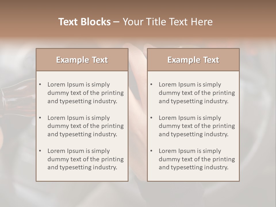 Bottle Closeup Holding PowerPoint Template