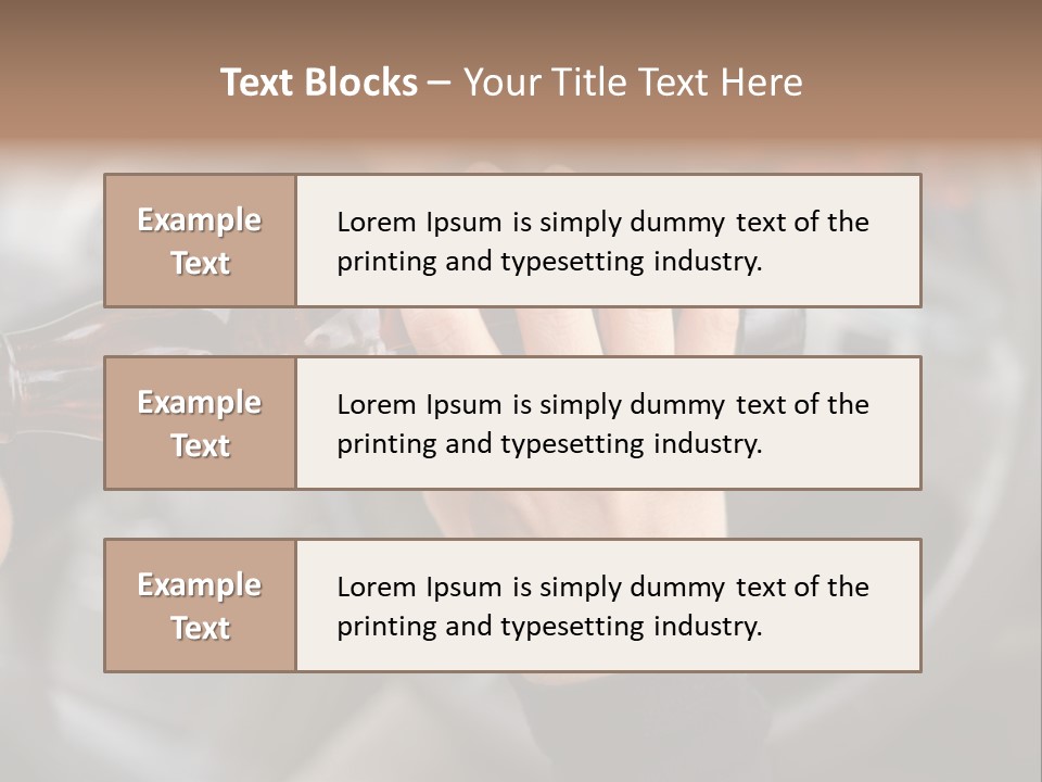 Bottle Closeup Holding PowerPoint Template