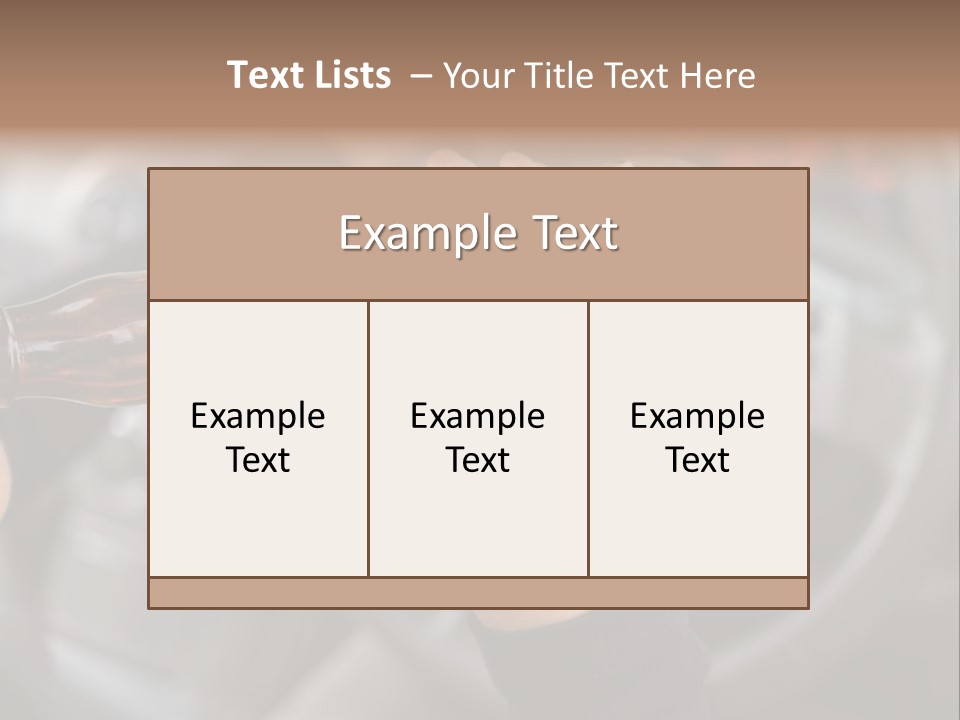 Bottle Closeup Holding PowerPoint Template