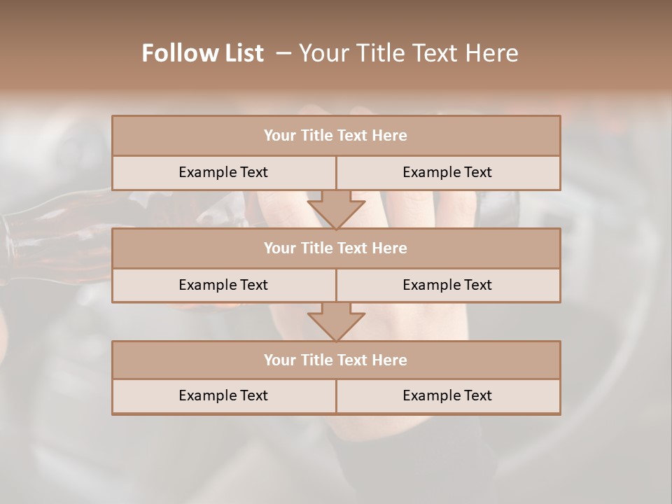 Bottle Closeup Holding PowerPoint Template