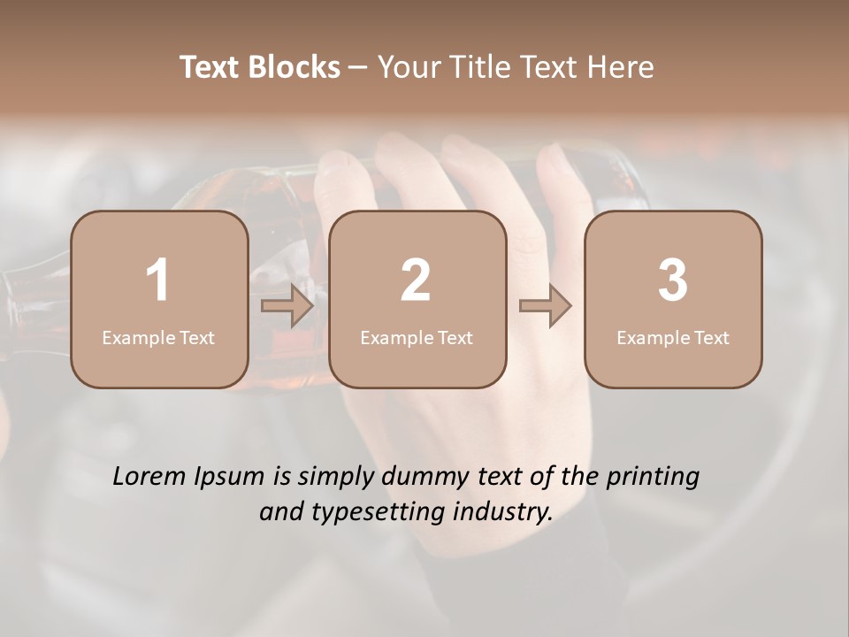 Bottle Closeup Holding PowerPoint Template