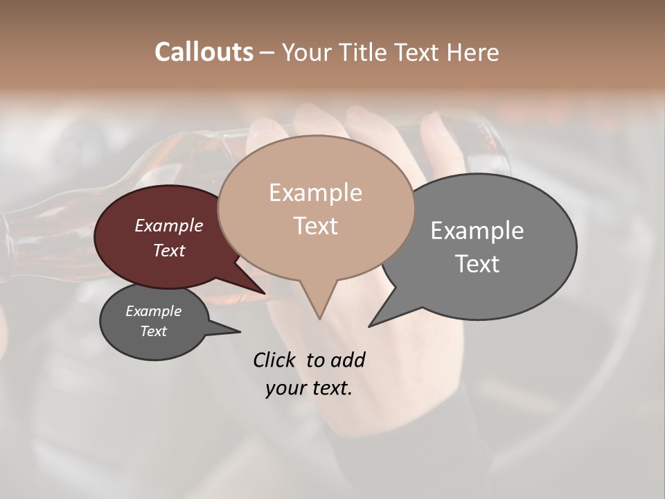 Bottle Closeup Holding PowerPoint Template