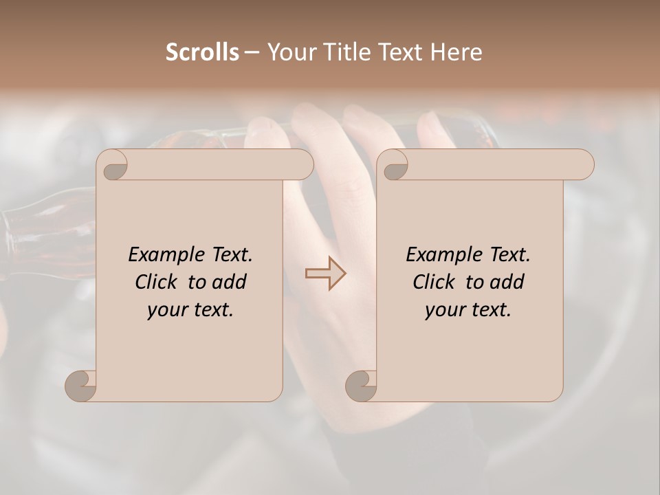 Bottle Closeup Holding PowerPoint Template