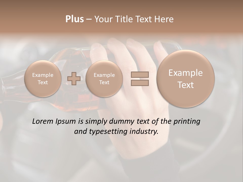 Bottle Closeup Holding PowerPoint Template